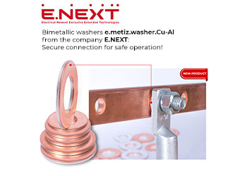 Bimetallic washers e.metiz.washer.Cu-Al from the company E.NEXT: Secure connection for safe operation!
