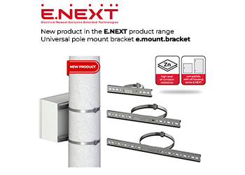 New product in the E.NEXT product range — Universal pole mount bracket e.mount.bracket
