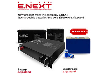New product from the company E.NEXT — Rechargeable batteries and cells LiFePO4 e.lfp.stand