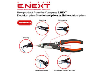 New product from the company E.NEXT — Electrical pliers 5-in-1 e.tool.pliers.ts.5in1 electrical pliers