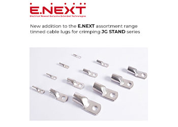 New addition to the E.NEXT assortment range — tinned cable lugs for crimping JG STAND series