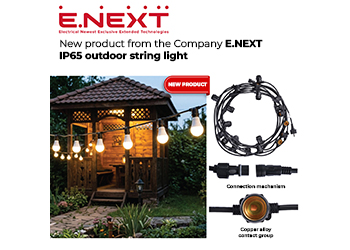 New product from the company E.NEXT: IP65 outdoor string light