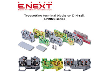 New products in the assortment of the E.NEXT Company are DIN-rail type terminal blocks of SPRING series